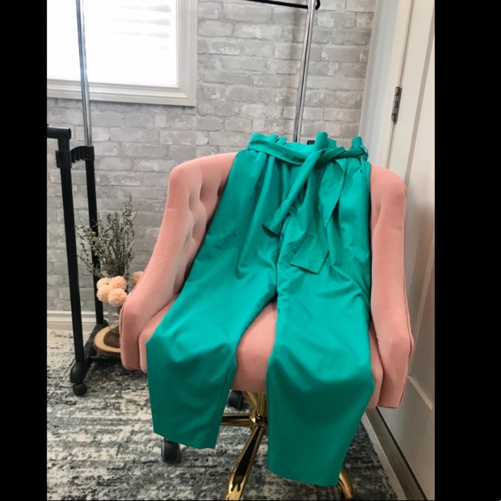 ASOS - High Waisted Cigarette Pants with Tie